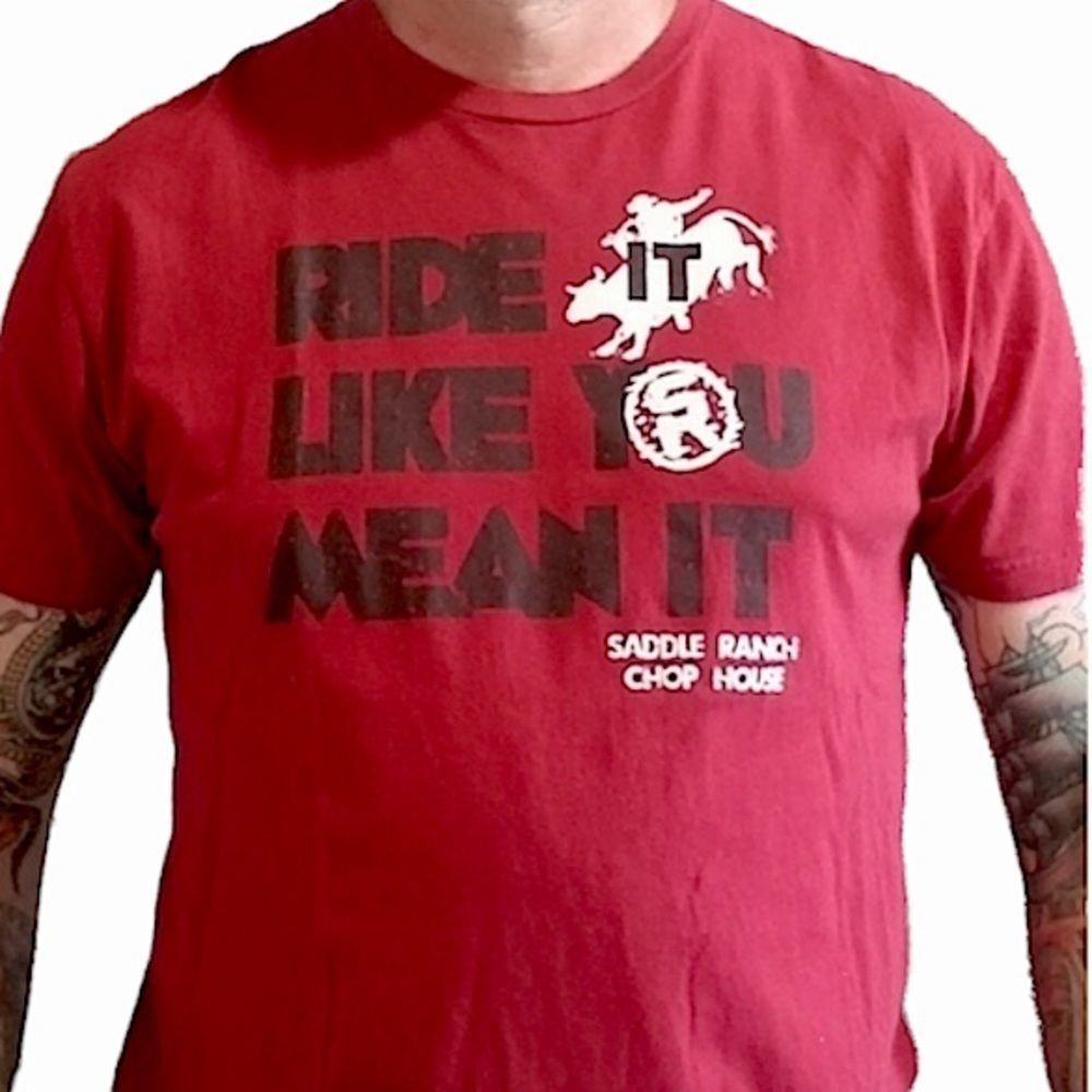 Sunset Strip Saddle Ranch Chophouse Maroon T-Shirt sz XL